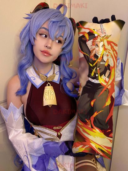 Мини дакимакура Кеджуро Ренгоку из Клинок, рассекающий демонов арт. M0459, 60х20 см