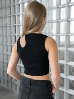 Летний кроп топ трикотажный детский