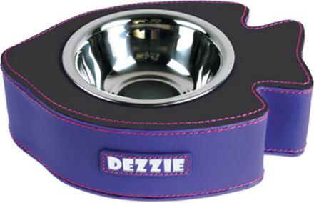 Миска DEZZIE для кошек, 11см. черно-сиреневая
