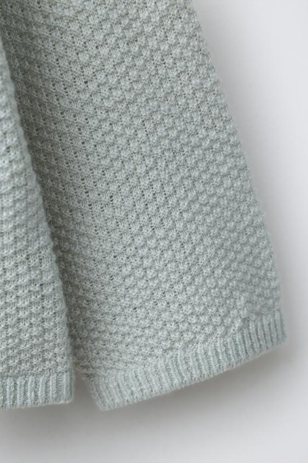 ZARA ДЖЕМПЕР С ВОРОТНИКОМ НА ПУГОВИЦАХ, ПАСТЕЛЬНО-ЗЕЛЕНЫЙ