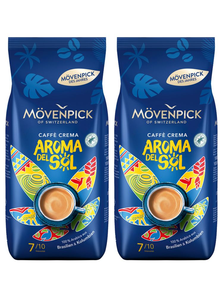 Кофе в зернах Movenpick Caffe Crema Aroma Del Sol 1 кг x 2 шт