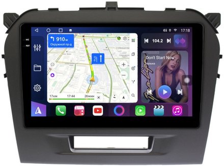 Магнитола для Suzuki Vitara 2015-2022 - FarCar BM212/571M монитор 9.5" QLED на Android 14, TS10, 4+32Гб, CarPlay, 4G SIM-слот