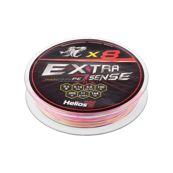 Шнур Helios Extrasense X8 PE Multicolor 150m   0.6/11LB 0.14mm (HS-ES-X8-0.6/11LB)