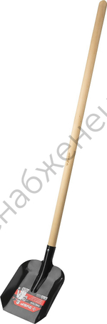 ЗУБР Мастер, 346 х 235 х 1375 мм, полотно 1.6 мм, закалено, дерев. черенок высш. сорт, тип ЛСП, совковая лопата (39577)