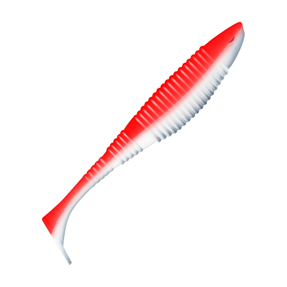 Приманка ZUB-WIBRA  90мм(3,5")-5шт, (цвет 039) красный верх-белый низ (в)