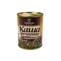 Консервы "Каша гречневая с говядиной" 340 г, "Слонимский мясокомбинат", Беларусь