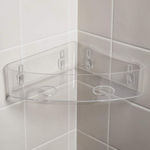 Полка для ванной подвесная угловая "Crystal", 19,5*19,5*6,5см