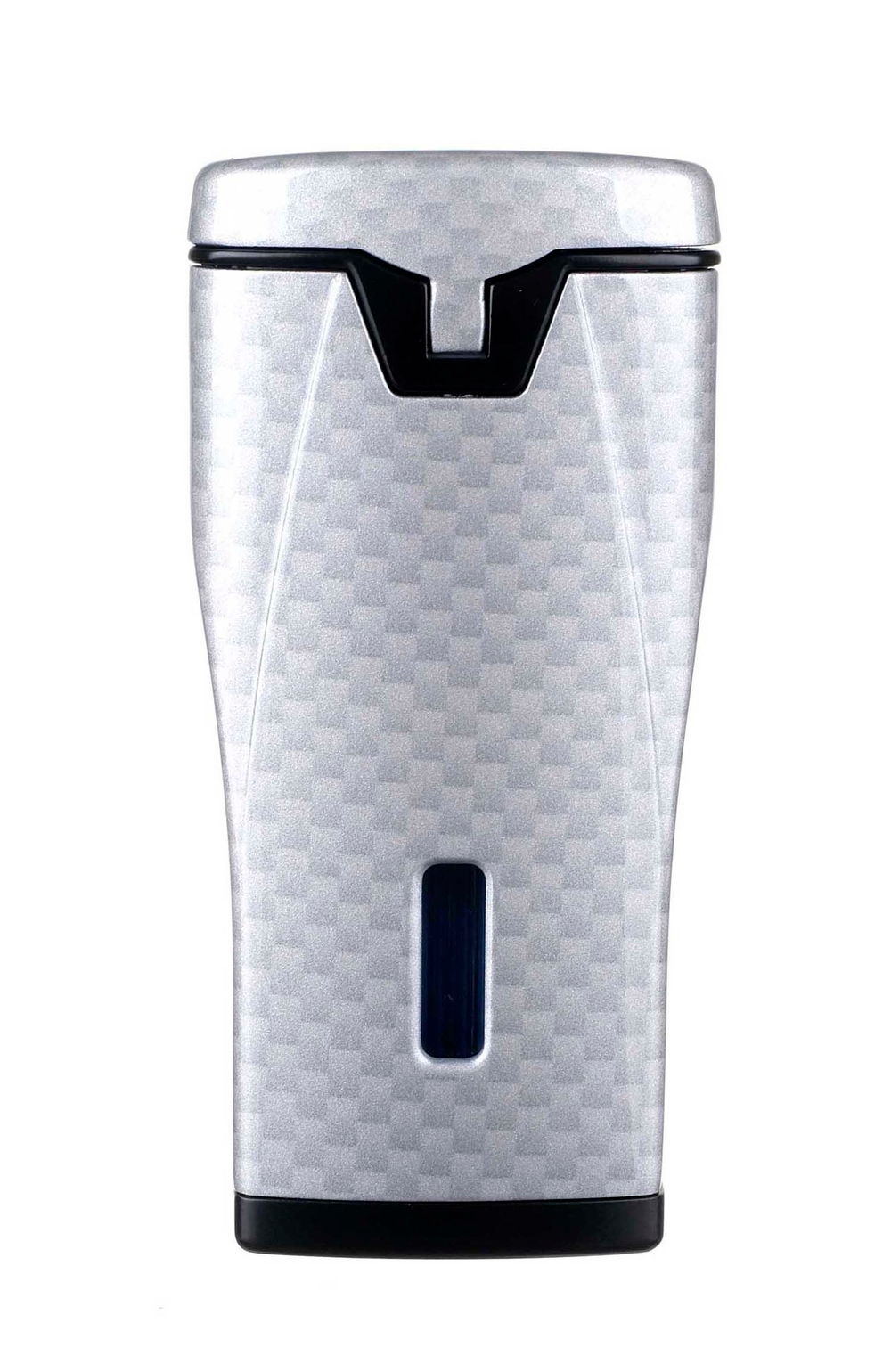 Зажигалка сигарная Colibri Monaco (тройное пламя), серебристый карбон