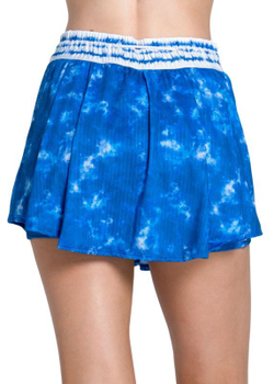 Теннисная юбка Lucky in Love High Waist Shibori Stripe - royal