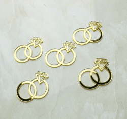 Топпер Декор "Обручальные кольца" 4,5см 5шт акрил