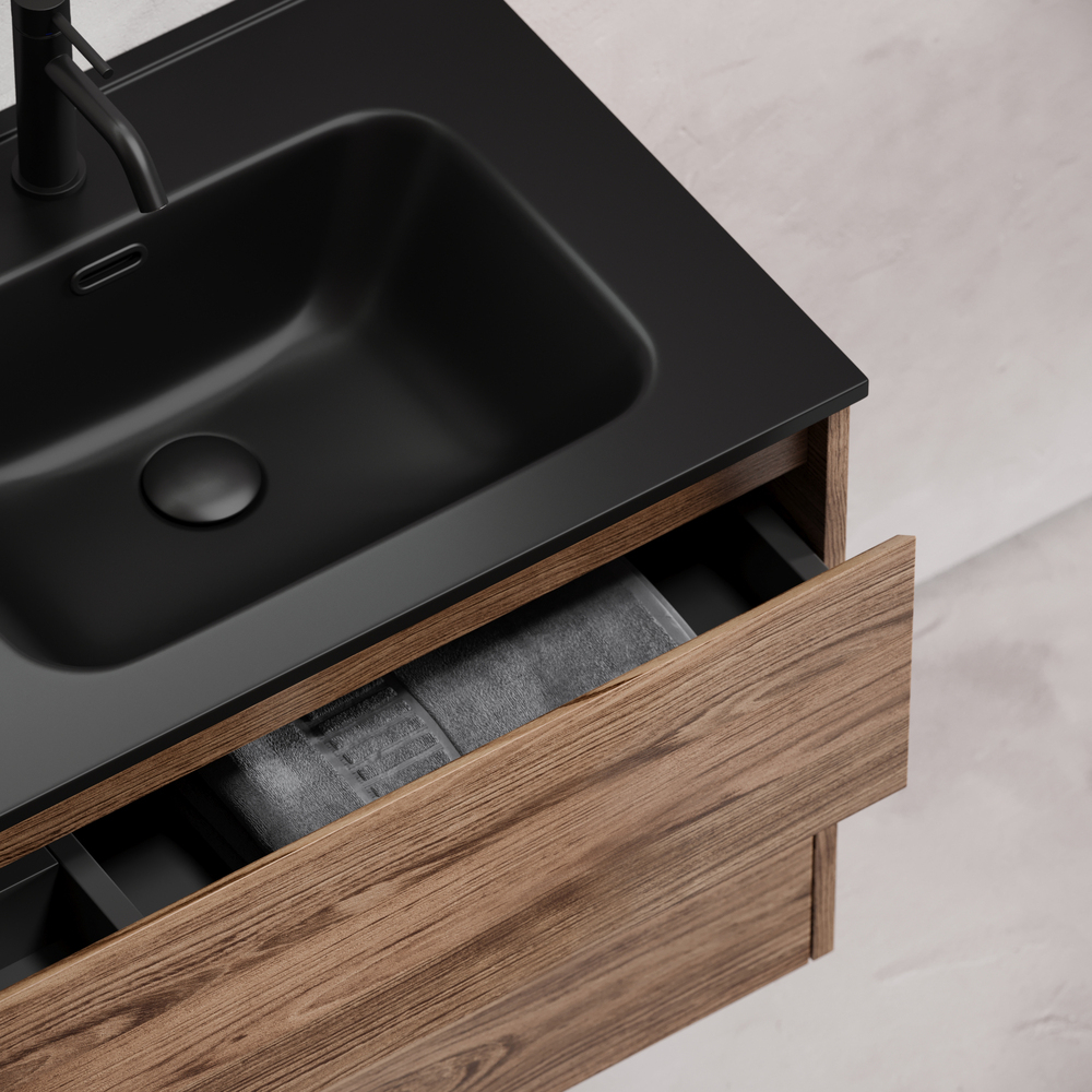 Тумба подвесная под раковину Sancos Libra дуб чарльстон, 1190х450х500