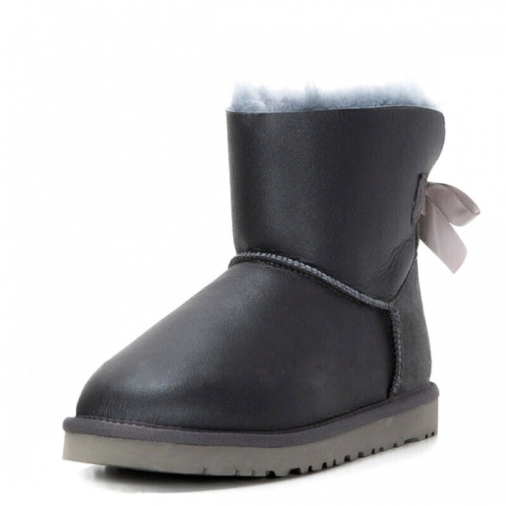 Угги Bailey Bow Mini Metallic Grey