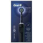 Зубная щетка электрическая ORAL-B (Орал-би) Vitality Pro, ЧЕРНАЯ, 1 насадка, 80367641