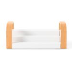 Полка для специй трехъярусная раздвижная bellwood, белая/натуральное дерево