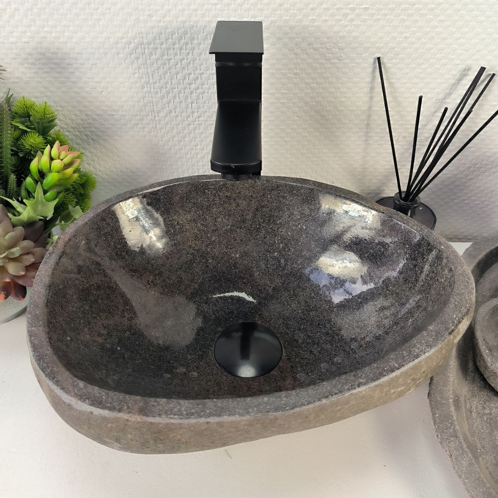 Раковина из речного камня RS-64868 37*29*15 0855