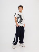 Джогеры с лампасом, синие