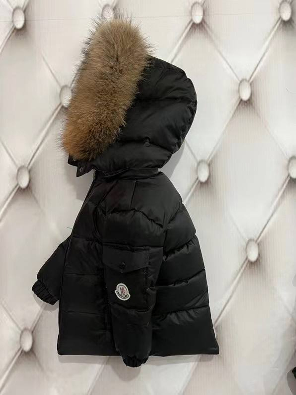 Черный зимний брендовый костюм для детей Buba Moncler