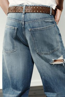 ZARA ДЖИНСЫ TRF BAGGY BALLOON СО СРЕДНЕЙ ПОСАДКОЙ, ИНДИГО