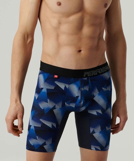 Трусы мужские боксеры (1 шт) удлиненные, Atlantic MH-1202, бамбук, темно-синий