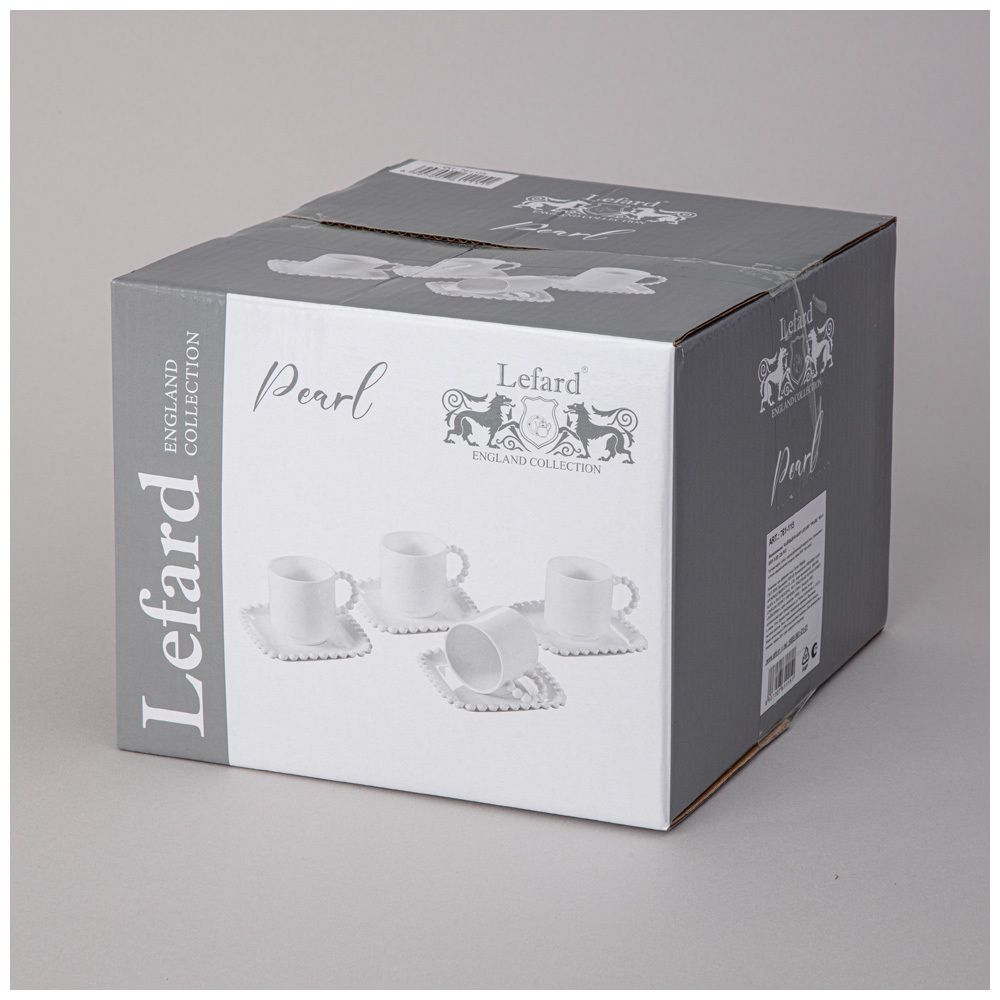 ЧАЙНЫЙ НАБОР LEFARD "PEARL" НА 4 ПЕР. 8 ПР. 7,5*10,5*8 СМ 220 МЛ (КОР=8НАБ.)