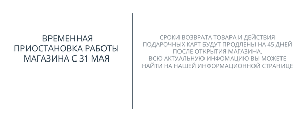 Остановка работы магазина