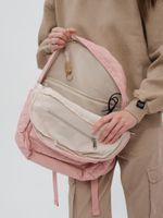 Рюкзак с отделением для ноутбука до 15,6" и USB-портом для зарядки (Стеганый розовый)