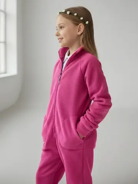 Теплый флисовый комбинезон с карманами