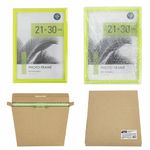 Рамка 21х30 см небьющаяся, багет 17,5 мм, пластик, BRAUBERG "Colorful", салатовая, 391244