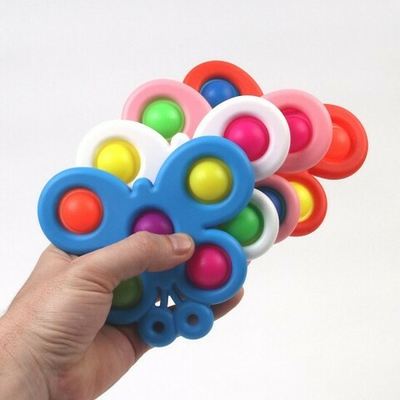 Брелок антистресс Симпл Димпл Бабочка, силикон, 012689 Белый