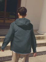 Рубашка с капюшоном джинсовая для мальчика Next K83-516, Темно-серый