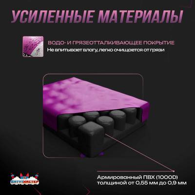 Надувная подушка «JumpPit» для гимнастики и батутных центров, 7×5×1 м