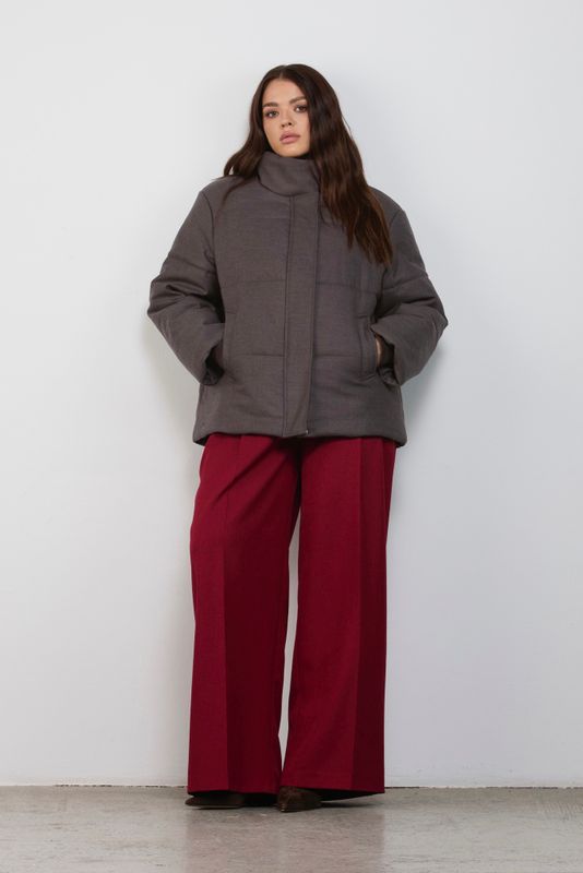 Куртка укороченная стеганая, графит