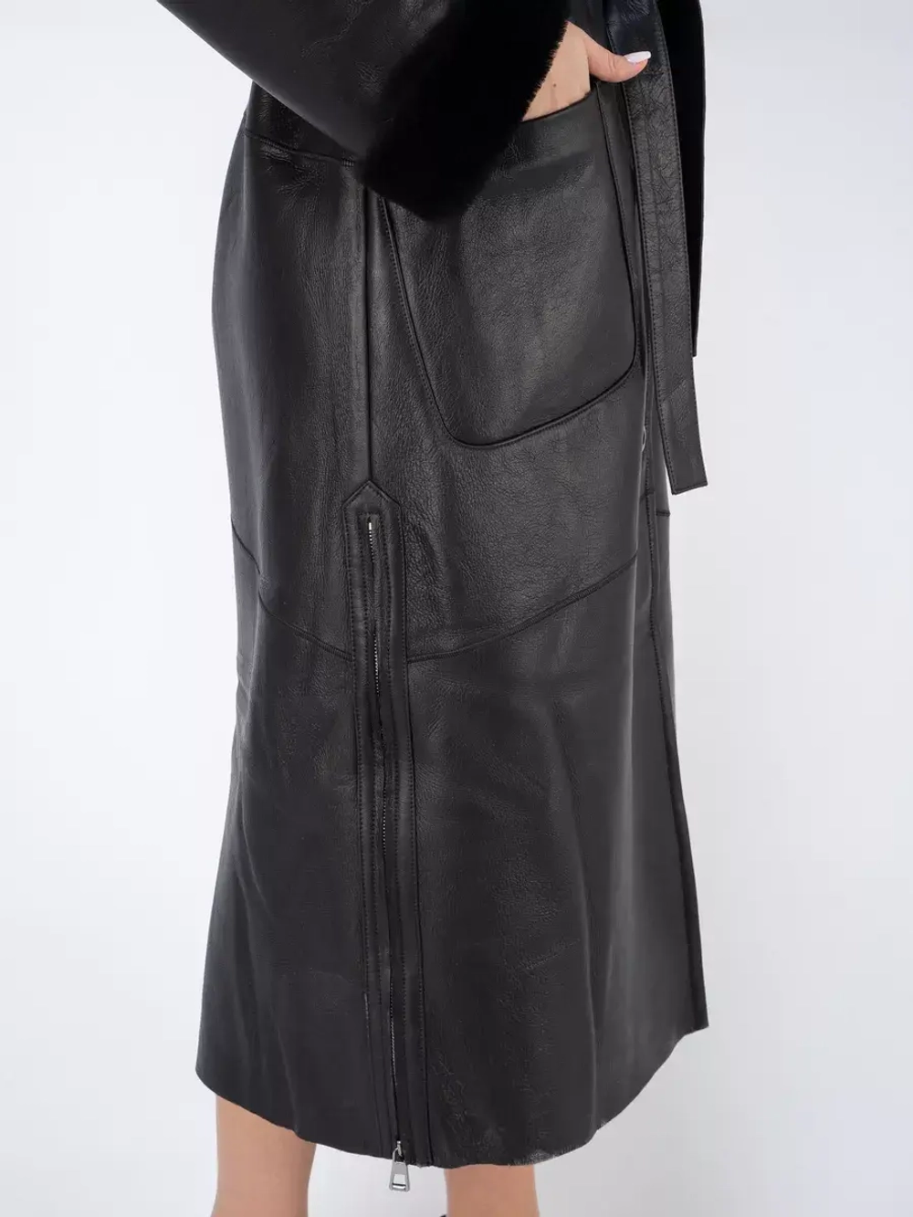 Дубленка зима натуральная с капюшоном длинная