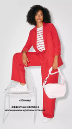 Брюки широкие из вискозной смеси