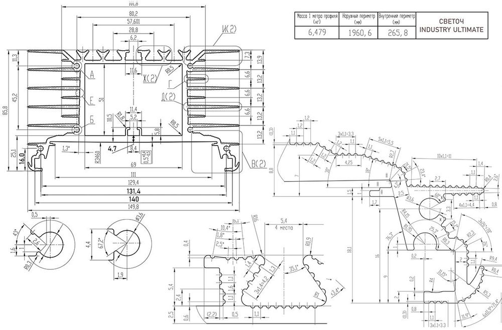Высокотемпературный светильник FS-Man 360вт 54000Лм