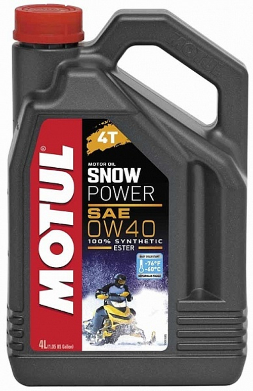 Масло моторное 4-х тактное для снегоходов Motul Snowpower 4T 0W40 4л