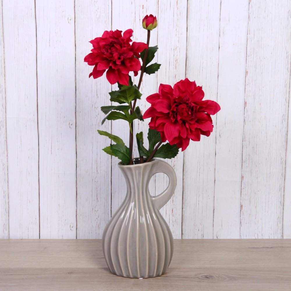 Цветок искусственный «Natur» 72см Георгин 2цветка и бутон винный