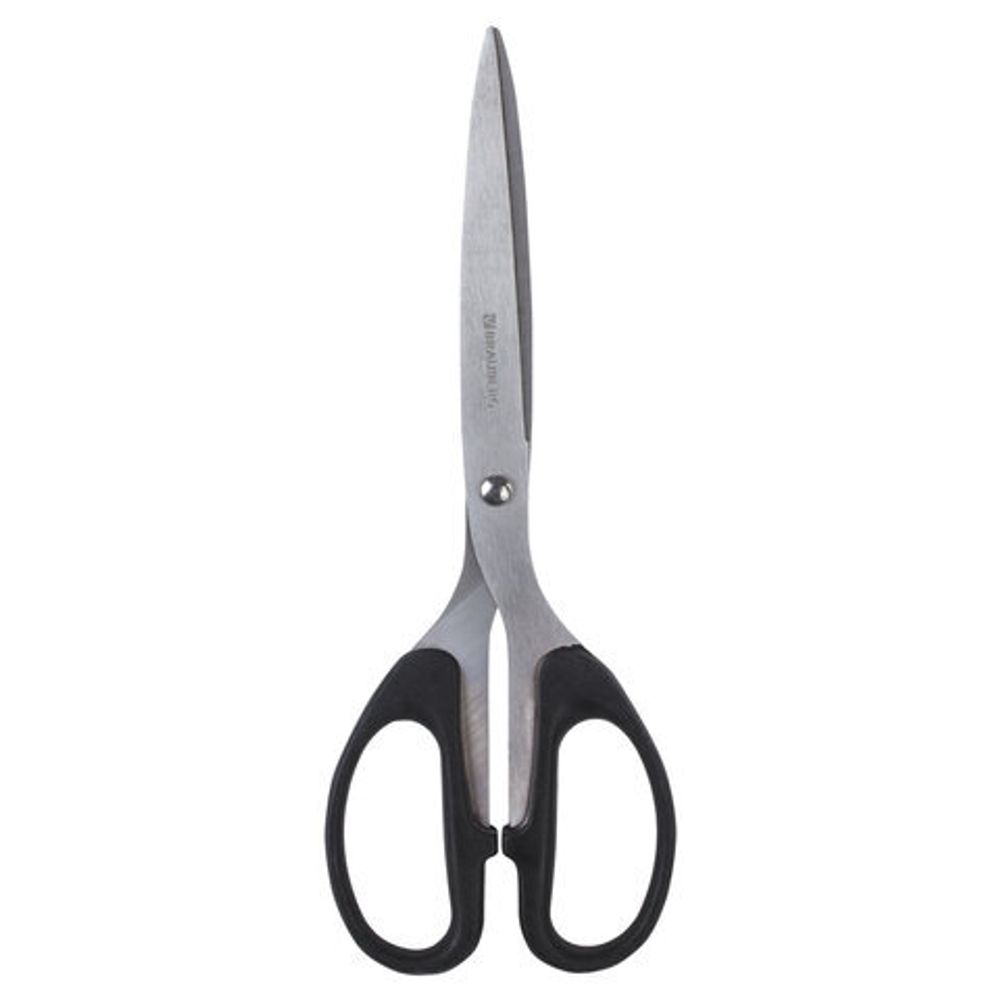 Ножницы BRAUBERG "Classic", 210 мм, чёрные, классической формы, 2-х сторонняя заточка, 230935