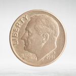 USA, 1 Dime, 1981 - Roosevelt Dime (D), XF