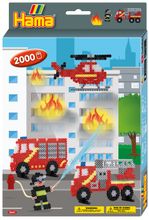 Hama Набор термомозаики Midi 2000 шт + Пожарная команда (3441)