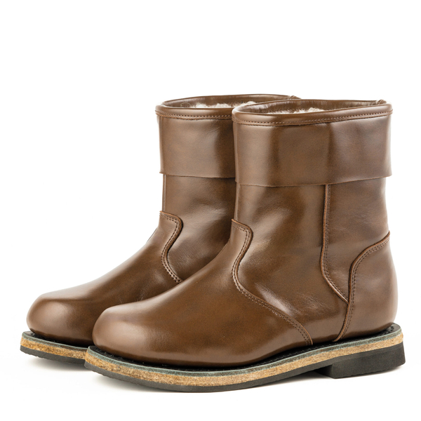 Унты укороченные мужские из кожи теленка