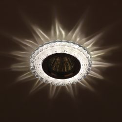 Светильник встраиваемый cо светодиодной подсветкой ЭРА DK LD35 SL/WH под лампу MR16 GU5.3 прозрачный | Встраиваемые LED светильники