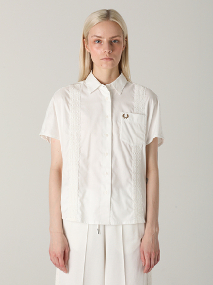 Fred perry white shirt sale sales