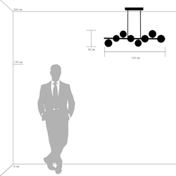 815083 Люстра CROCO 8х40W E14 ЛАТУНЬ