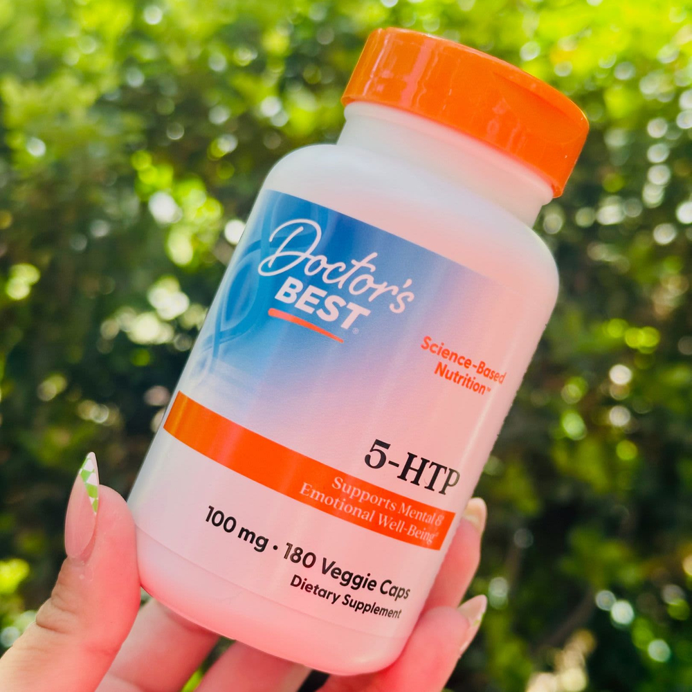 Doctor's Best, 5-HTP, 100 мг, 180 вегетарианских капсул