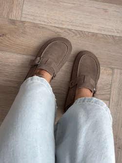 Лоферы из натуральной замши