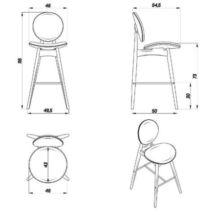АНАСТАСИЯ КОМФОРТ Стул барный