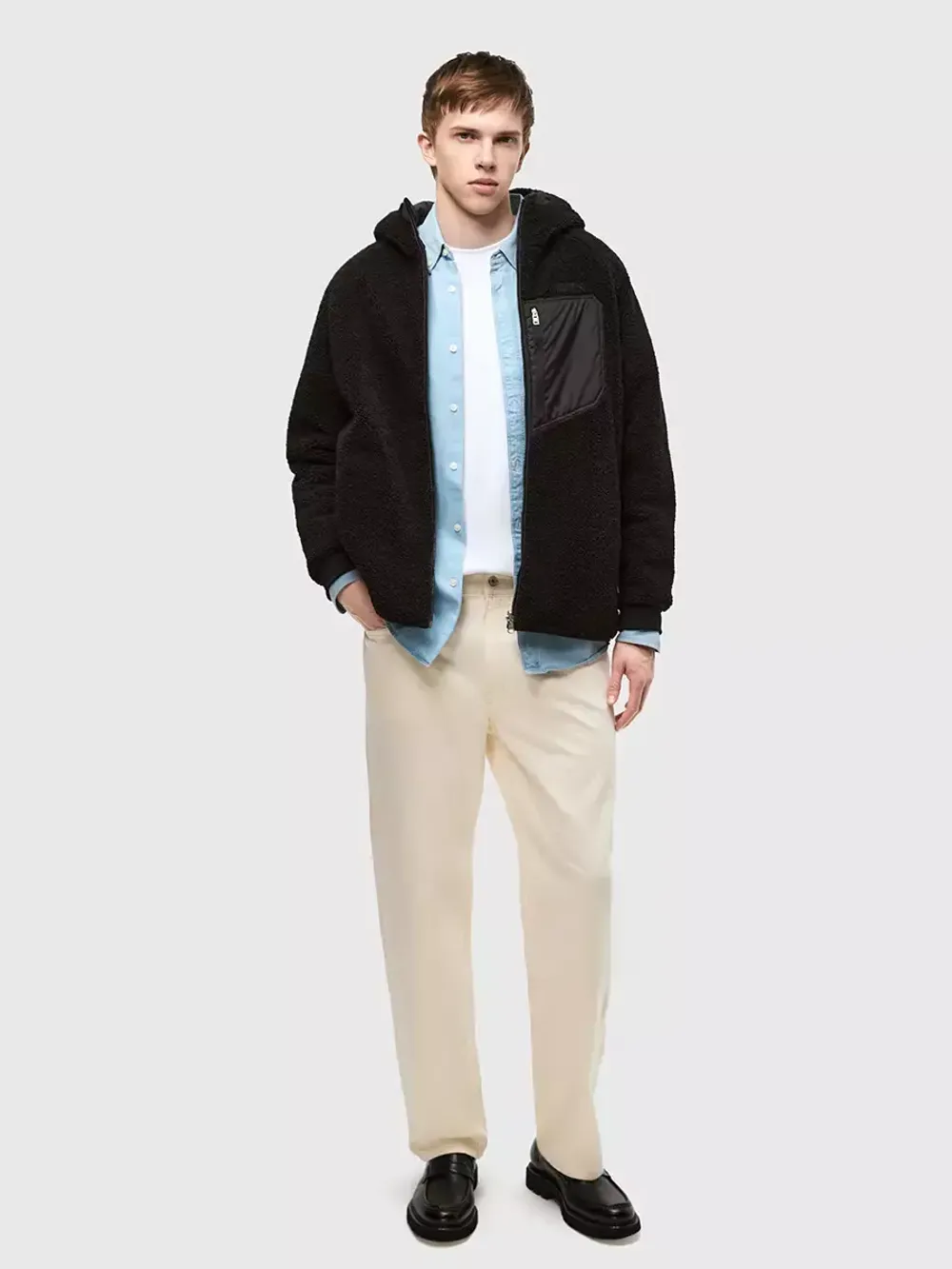 Куртка мужская из "пушистого" флиса KAYUM NORPPA черный