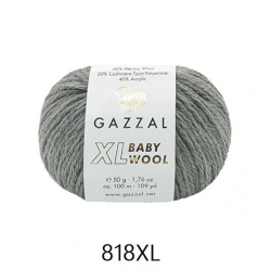 Пряжа Baby Wool XL 50 г, 100м, 40%акрил, 40%шерсть мериноса, 20%кашемир, 40%акрил (цена за 1 шт)