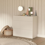 Комод Оланд без ручек белый 3 ящика для вещей и одежды с органайзерами для ящиков